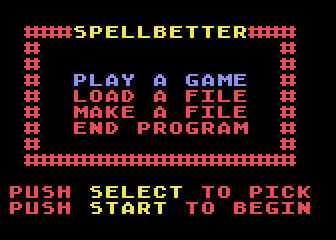 Spellbetter atari screenshot