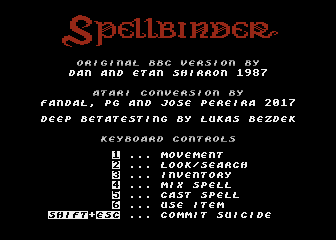 Spellbinder atari screenshot