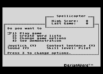 Spellicopter atari screenshot