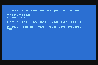 Spelling atari screenshot