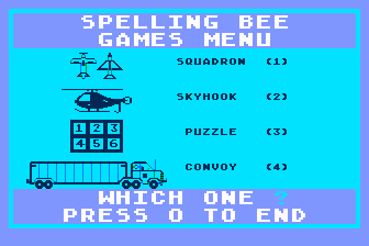 Spelling Bee Games atari screenshot