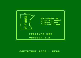 Spelling Bee atari screenshot