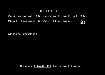 Spelling Bee atari screenshot