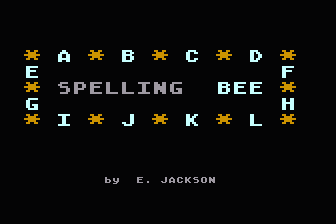 Spelling Bee atari screenshot