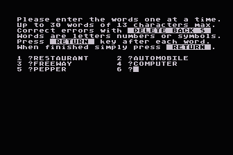 Spelling Bee atari screenshot