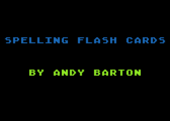 Spelling Flashcards atari screenshot