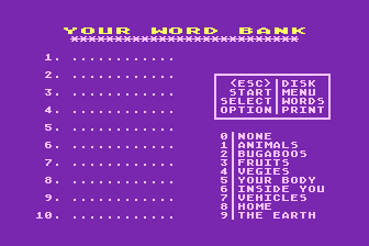 Spelling Genie atari screenshot