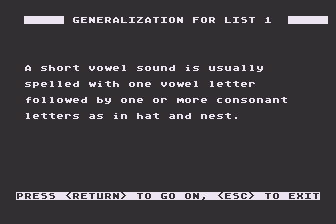 Spelling - Grade 6 atari screenshot