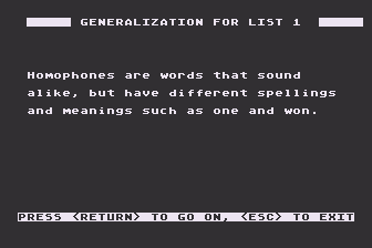 Spelling - Grade 8 atari screenshot