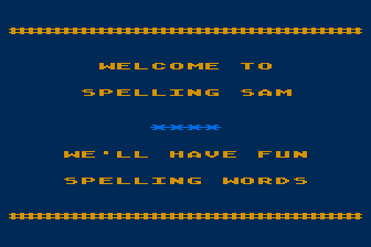 Spelling.SAM atari screenshot