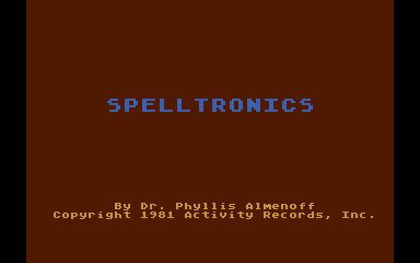 Spelltronics atari screenshot