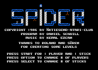Spider atari screenshot