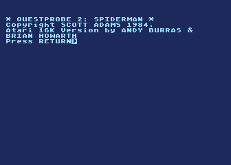 Questprobe #2 - Spider-Man atari screenshot