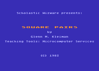 Square Pairs atari screenshot