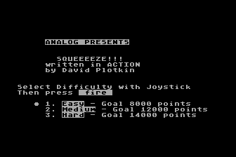 Squeeze atari screenshot