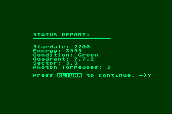 Star Trek 3.5 atari screenshot