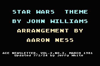 Star Wars Medley atari screenshot