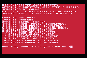 Starfight 2.0 atari screenshot