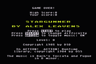 Stargunner atari screenshot