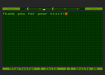 StarTexter atari screenshot