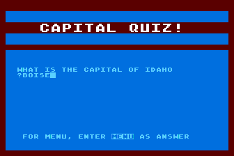 State Capitals! atari screenshot