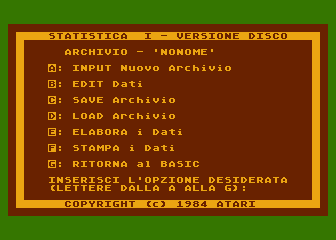 Statistica atari screenshot