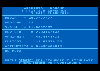 Statistica atari screenshot