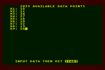 Statistics I atari screenshot