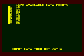 Statistics I atari screenshot