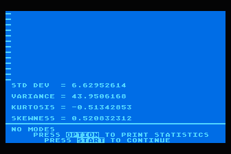 Statistics I atari screenshot