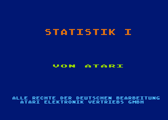 Statistik I atari screenshot