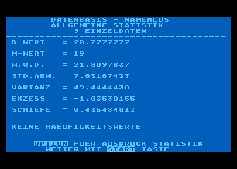 Statistik I atari screenshot