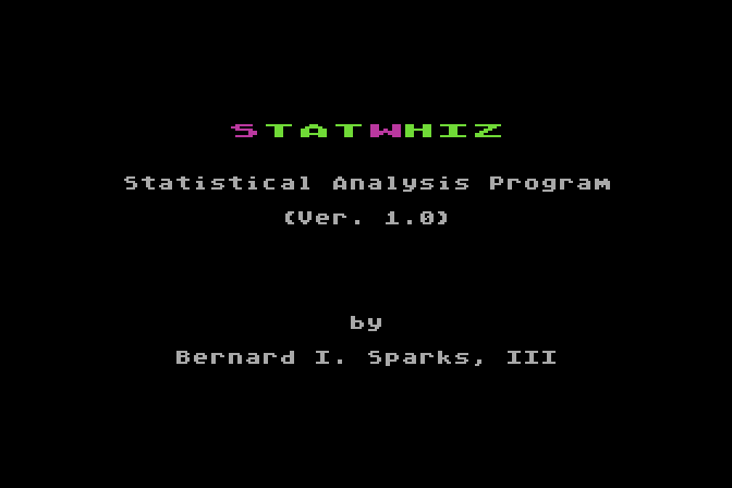 StatWhiz atari screenshot