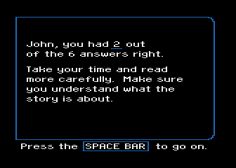 Steps to Comprehension atari screenshot