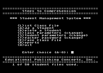 Steps to Comprehension atari screenshot