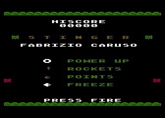 Stinger atari screenshot