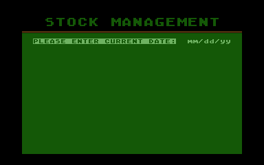 Stock Management atari screenshot