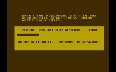 Stock Management atari screenshot