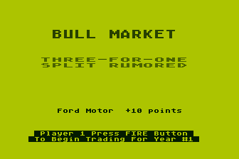 Stock Market atari screenshot