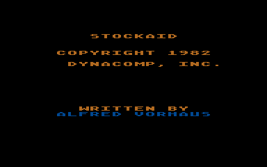 Stockaid atari screenshot