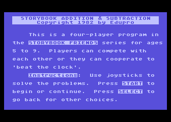 Storybook Friends - Math-Hunt - Storybook Addition and Subtraction atari screenshot