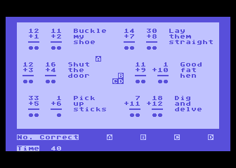 Storybook Friends - Math-Hunt - Storybook Addition and Subtraction atari screenshot