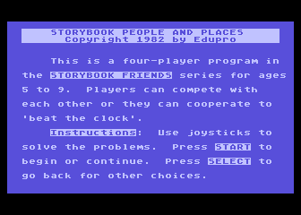 Storybook Friends - Word-Draw - Storybook People and Places atari screenshot