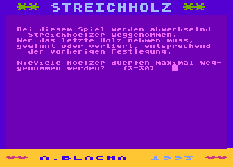 Streichholz atari screenshot