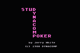 Stud Poker atari screenshot