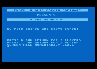 Sub Search atari screenshot