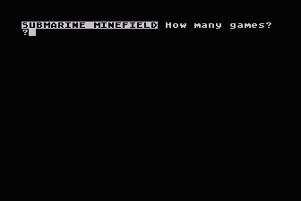 Submarine Minefield atari screenshot