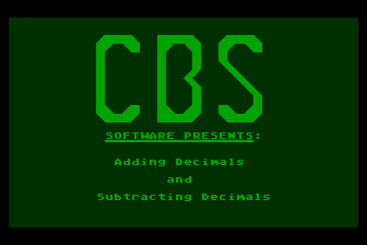 Success with Math - Decimals - Addition and Subtraction atari screenshot