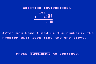 Success with Math - Decimals - Addition and Subtraction atari screenshot
