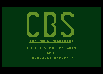 Success with Math - Decimals - Multiplication and Division atari screenshot
